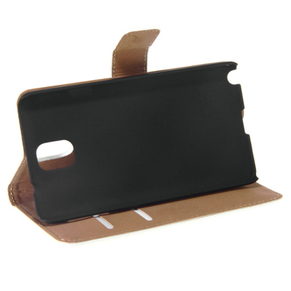Book Case Handyhülle für Samsung Galaxy Note 3 Weiß Leder 4250710547326