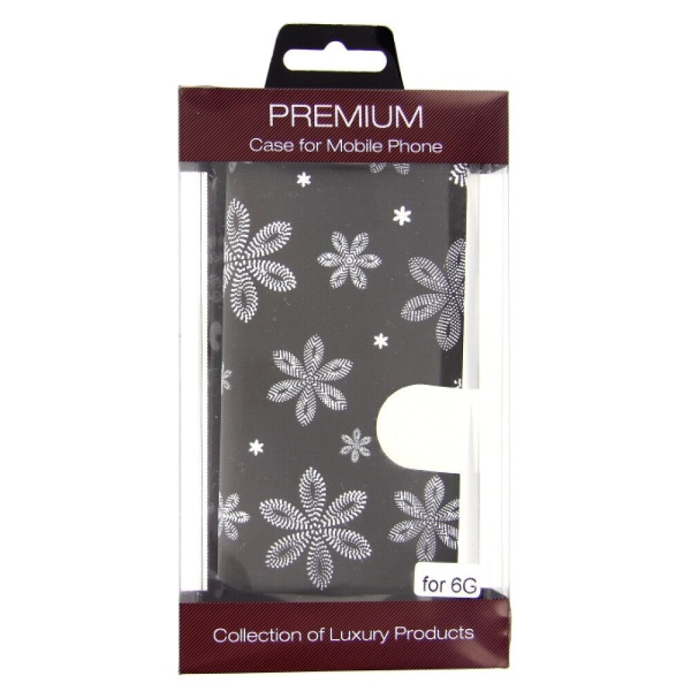 Book Case Handyhülle für iPhone 6 Schwarz Schutzhülle Tasche