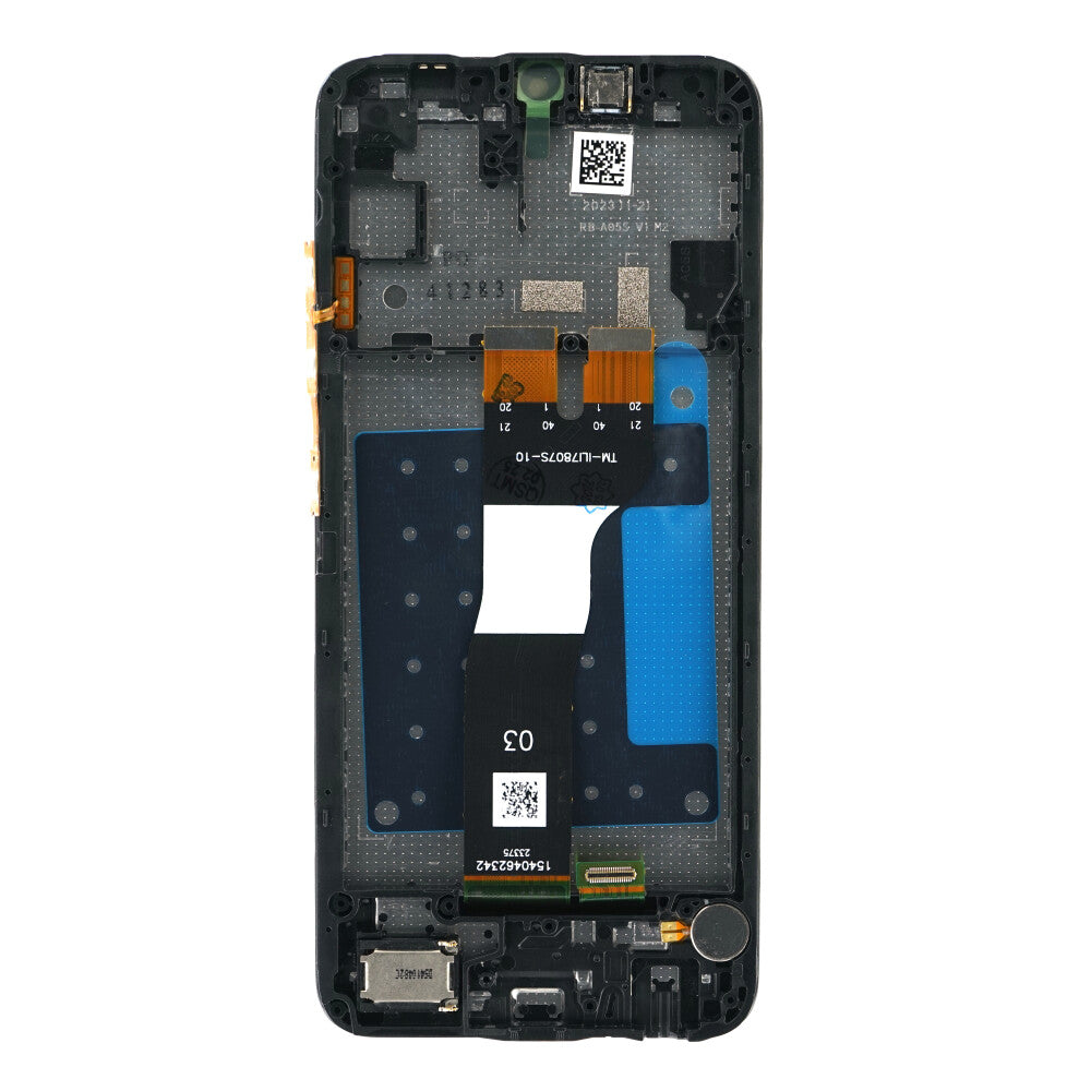 Display + Rahmen + Kleinteile (Kleber, Flex, Lautsprecher, Vibrator) SM-A057 Galaxy A05s(EU) schwarz