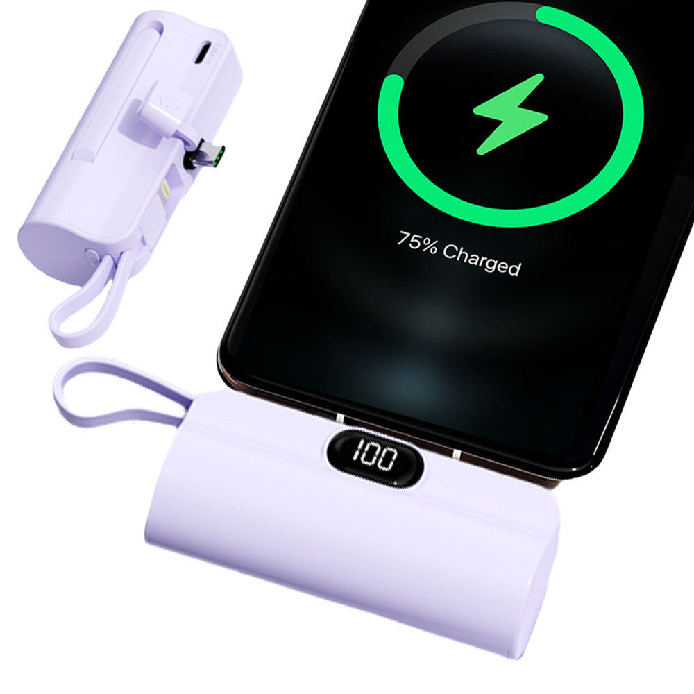 UFUZON Mini Powerbank 5k mah-Lila