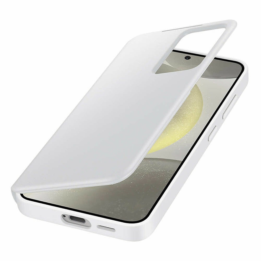 Original Smart View Wallet Handyhülle für Samsung Galaxy S24 Weiß EF-ZS921CWEGWW