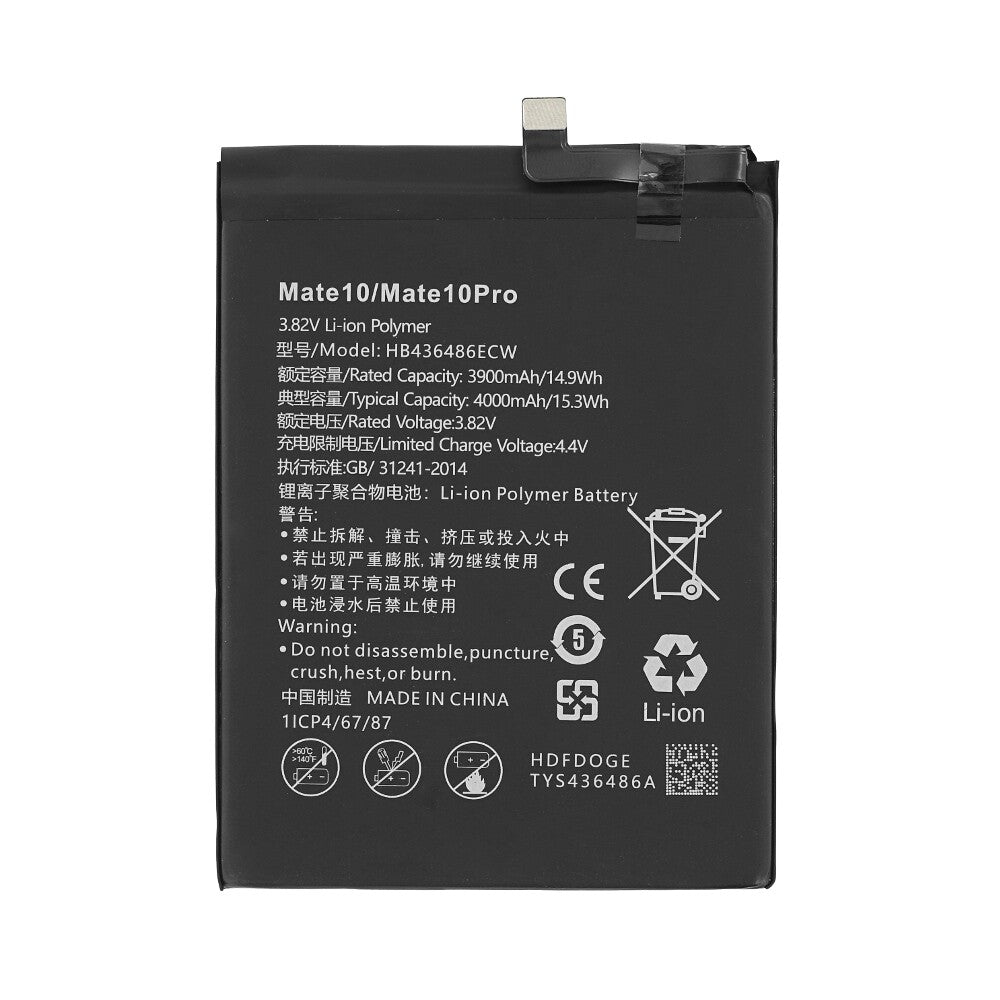 Akku für Huawei P20 Pro Mate20 Mate10 Pro HB436486ECW 4000mAh Batterie Ersatz