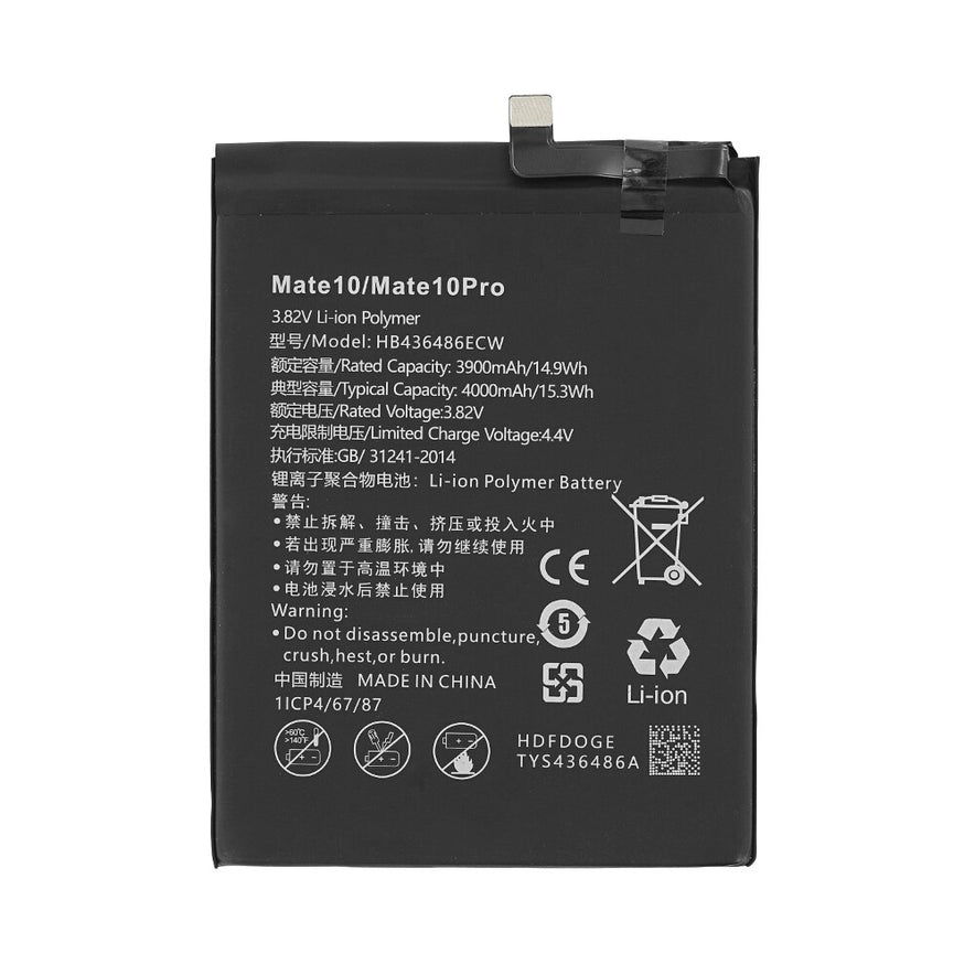 Akku für Huawei P20 Pro Mate20 Mate10 Pro HB436486ECW 4000mAh Batterie Ersatz