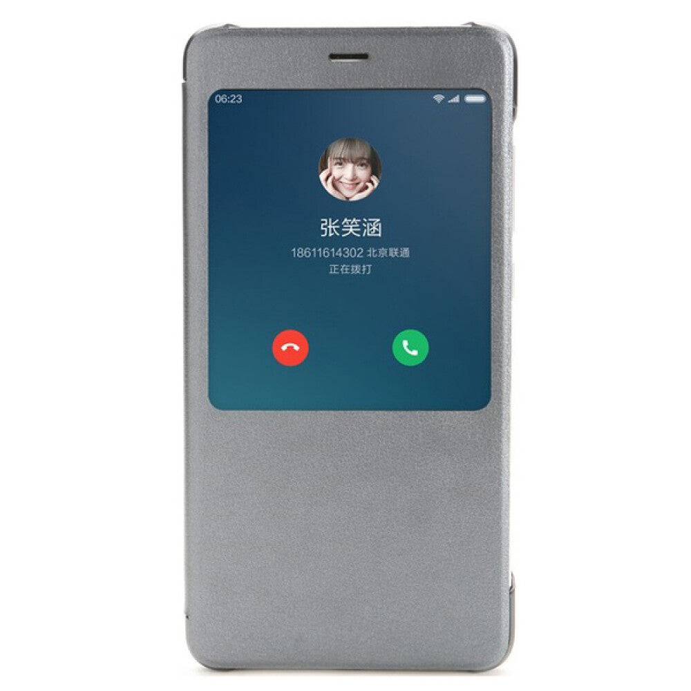 Original Flip Cover Handyhülle für Xiaomi Redmi Note 4 Silber NYE5436TY