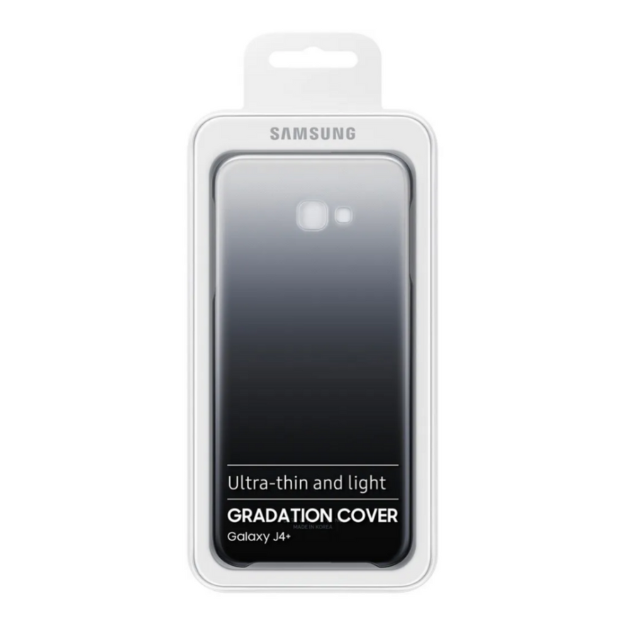 Original Hardcover Handyhülle für Samsung J4 Plus Schwarz EF-AJ415CBEGWW