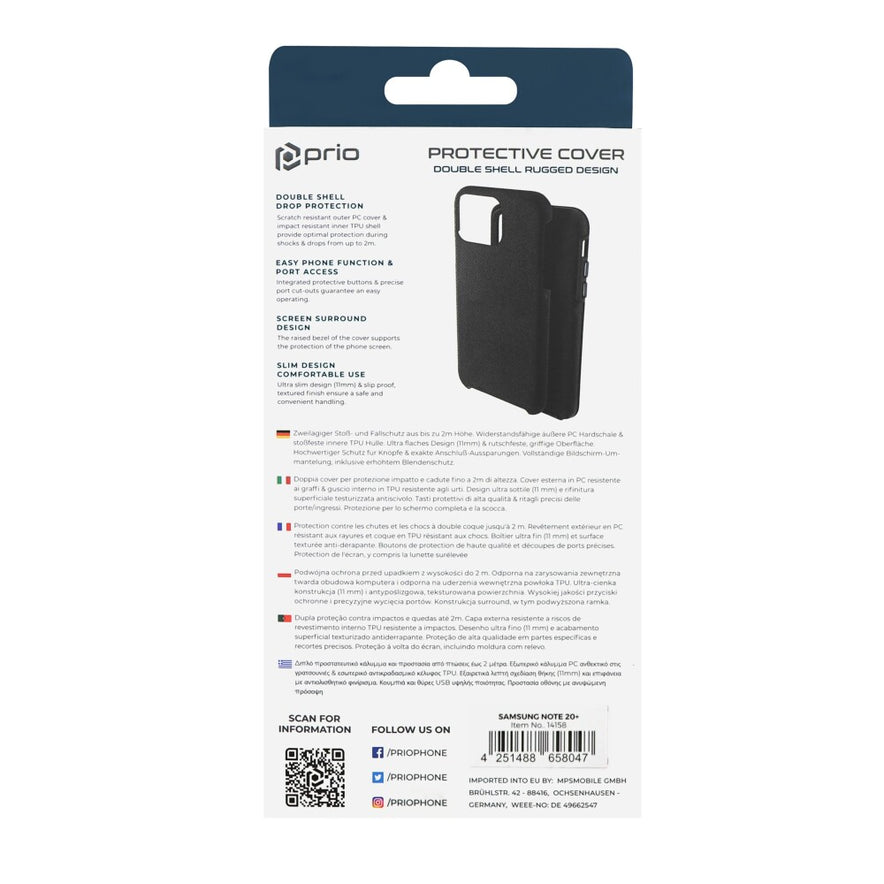 prio Schutzhülle / Case für Samsung Galaxy Note20 Ultra/Note20 Ultra 5G schwarz