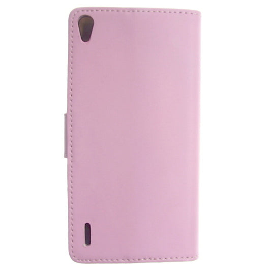 Lederhülle Handyhülle für Huawei P7 Rosa 4250710554003