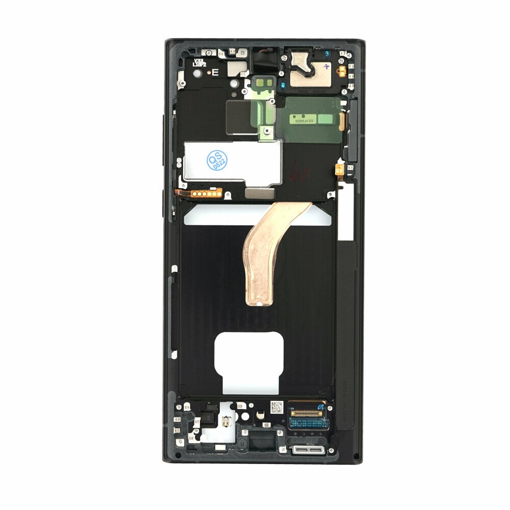 Original Display Samsung Galaxy S22 Ultra S908 Graphit Sky Blue Rot GH82-27488E
