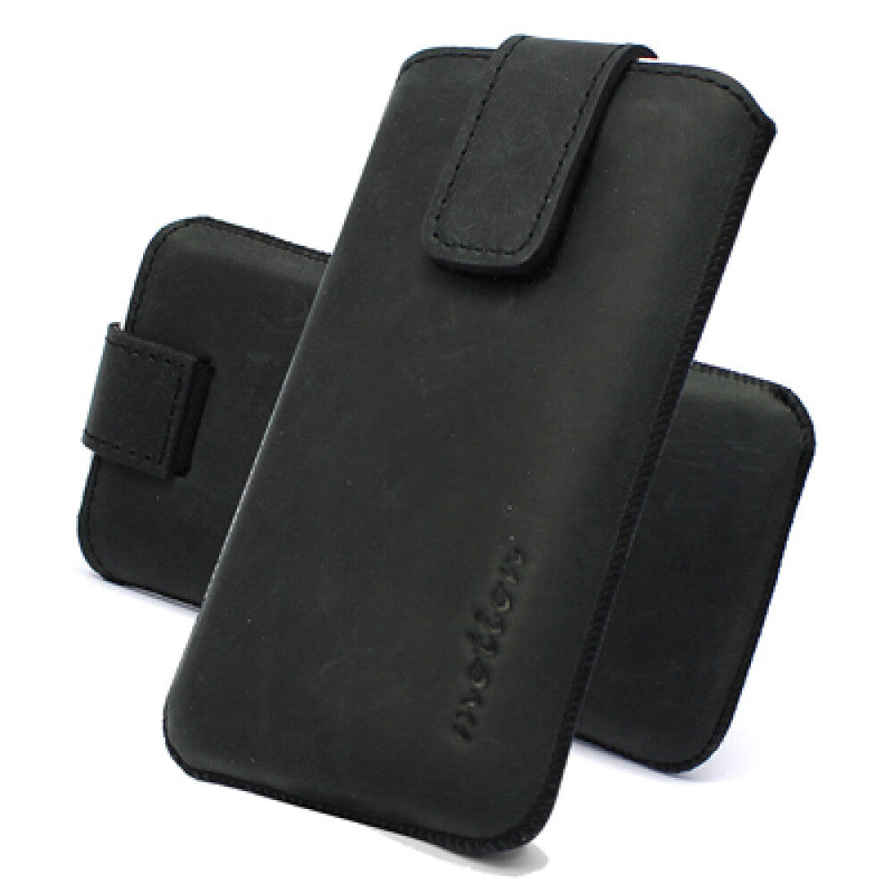 Motion Leder Etui Slide / Handytasche / Hülle Size XXXL - anthrazit