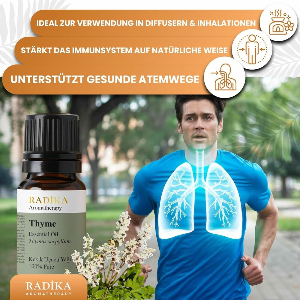 Thymianöl, ätherisches Öl, 100% Rein, BIO, natürlich, 10 ml
