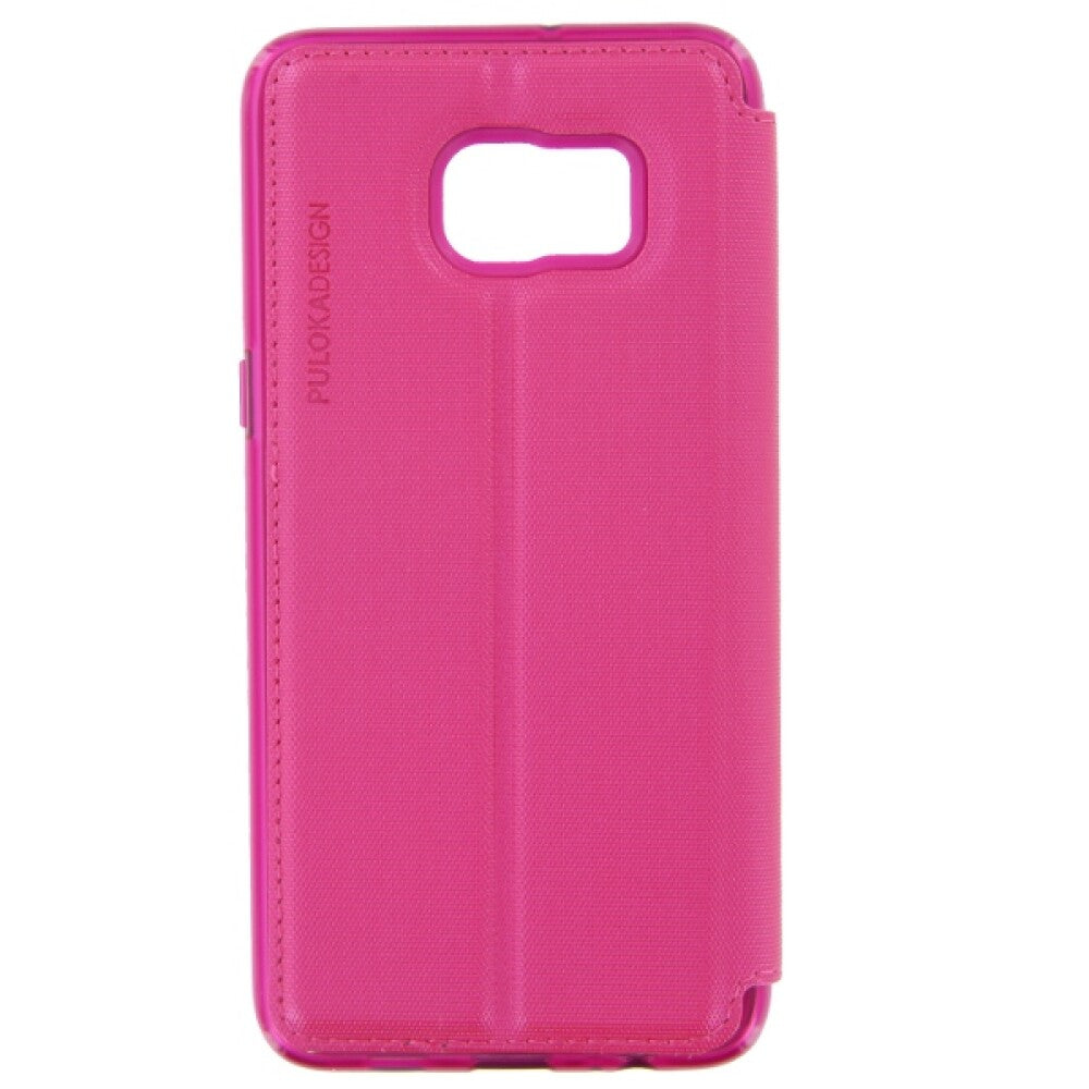 Flip Case Handyhülle für Samsung Galaxy S6 Edge Plus Pink Schutz Tasche