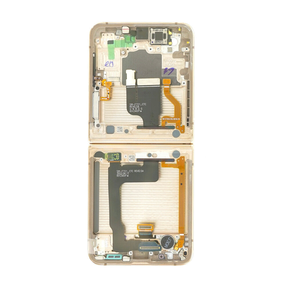 Samsung Display + Rahmen (Haupt) F721 Galaxy Z Flip4 5G Gold GH82-30238G
