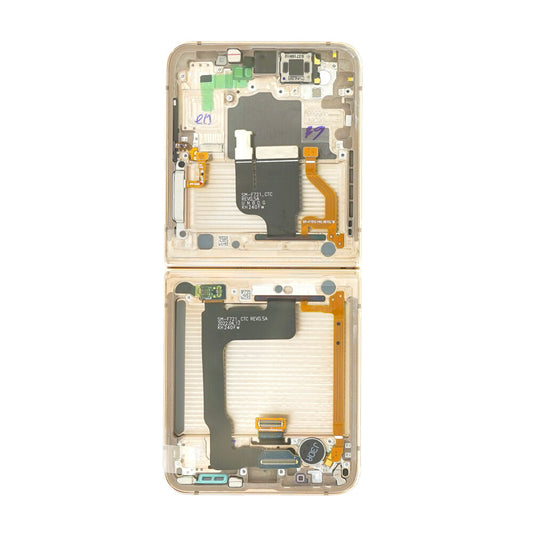 Samsung Display + Rahmen (Haupt) F721 Galaxy Z Flip4 5G Gold GH82-30238G
