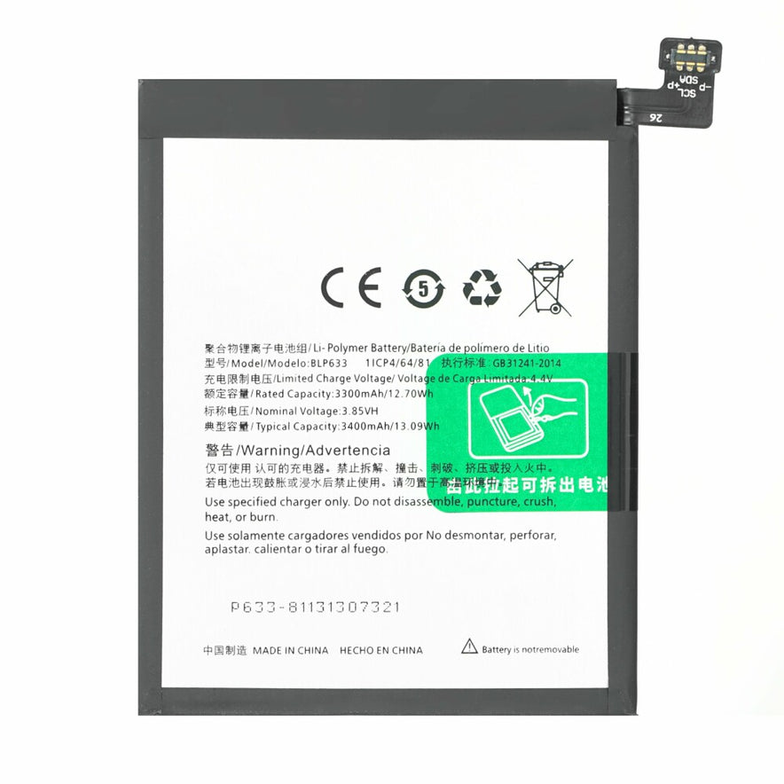 Akku BLP633 3400 mAh für OnePlus 3T