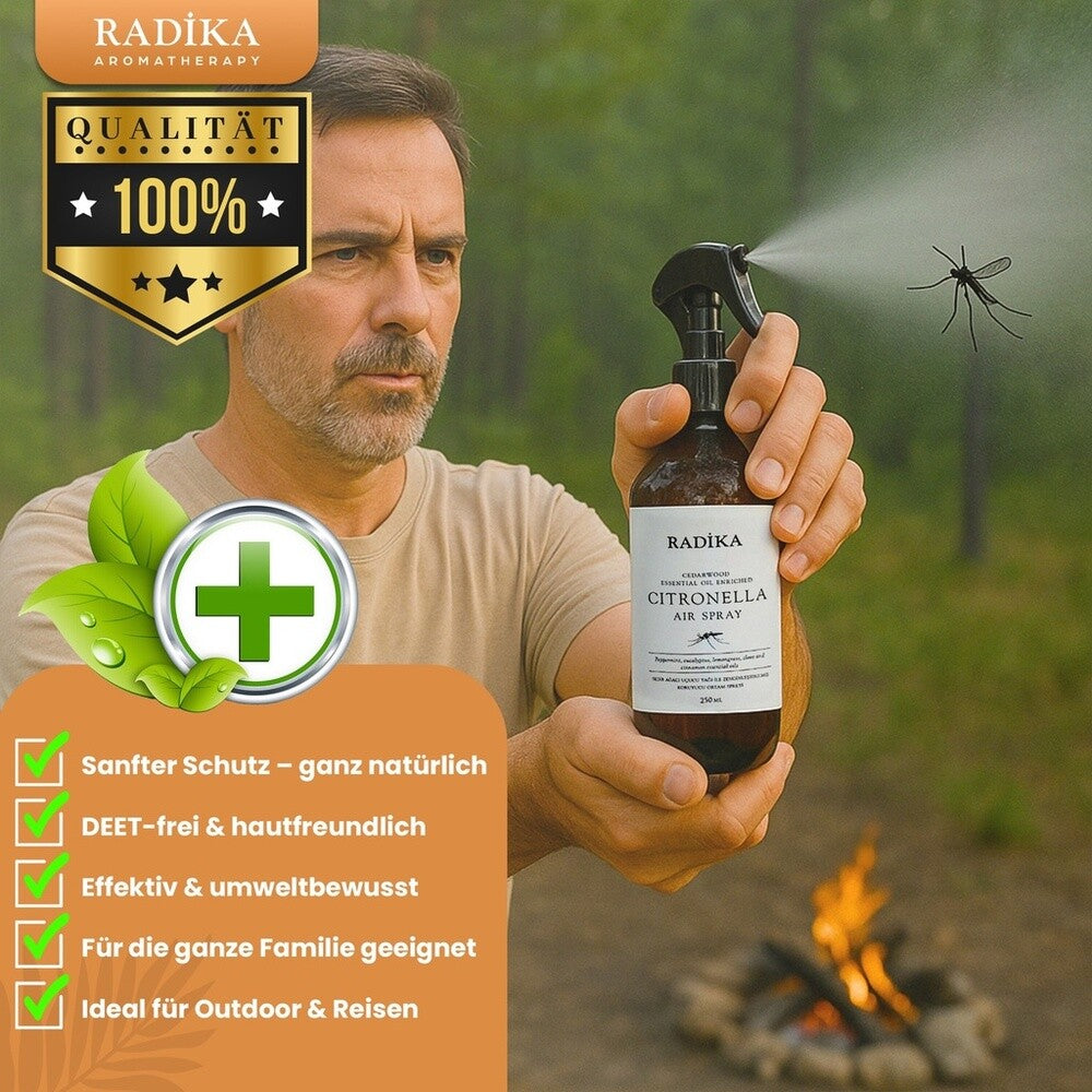 Mosquito Repellent Air Spray, Fliegenspray, 100% Rein, BIO, natürlich, 250 ml