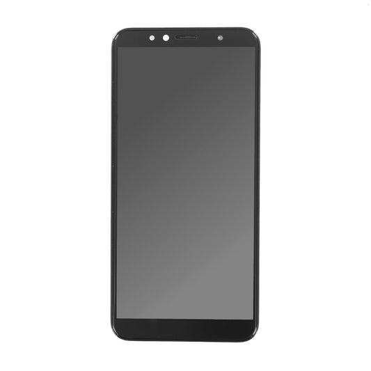 OEM display unit + frame for Huawei Y6 2018 blue, without logo