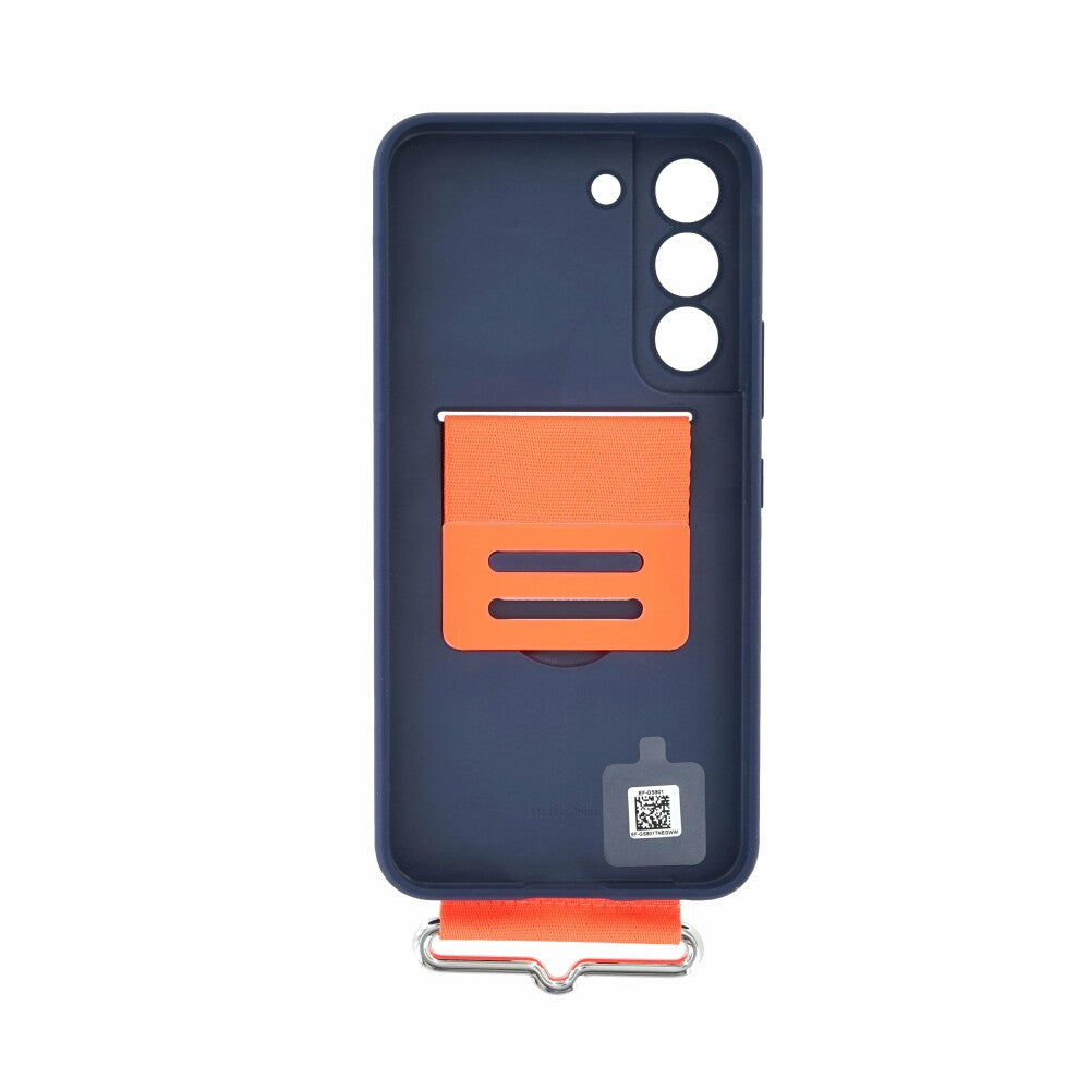 Samsung Silikonhülle mit Trageriemen Galaxy S22 marineblau EF-GS901TNEGWW