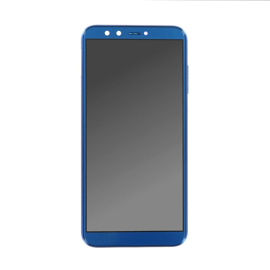Displayeinheit + Rahmen für Huawei Honor 9 Lite blau, ohne Logo