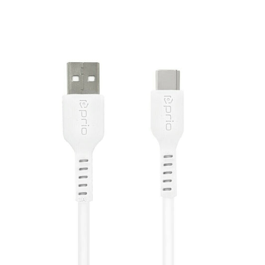 Prio High-Speed Charge & Sync USB C auf USB A Kabel 3A 0,6m weiß