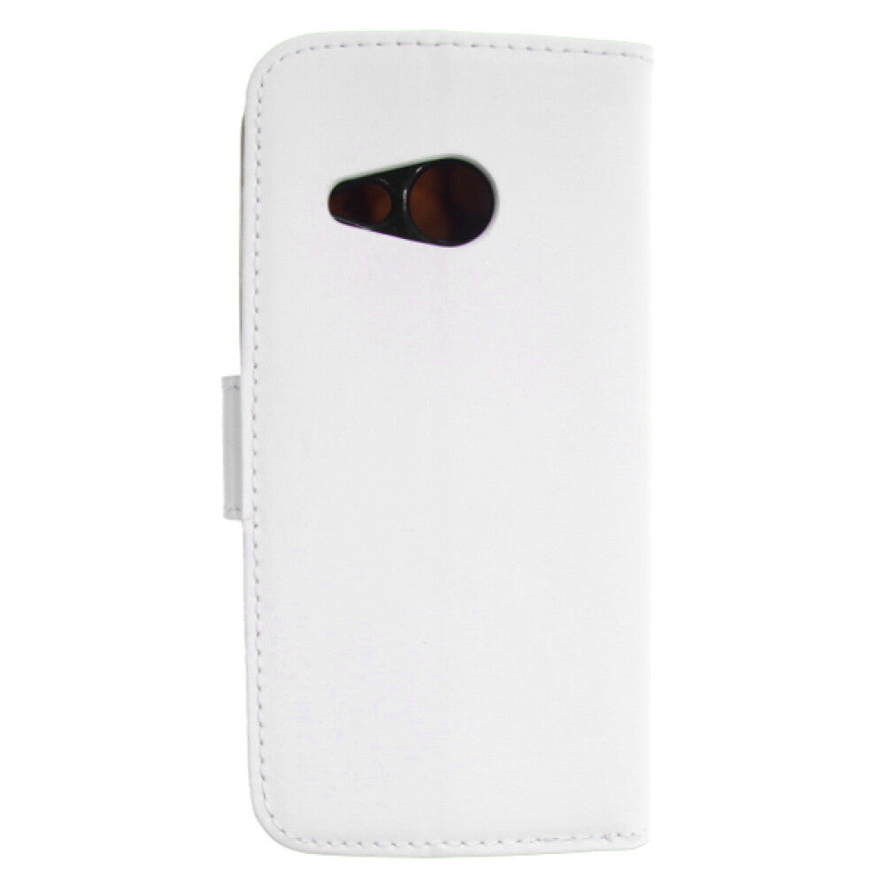 Leder-Handyhülle für HTC M8 mini Weiß