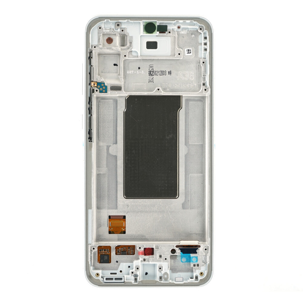 Samsung Display + Rahmen SM-A366 Galaxy A36 5G weiß/grau GH82-36841B