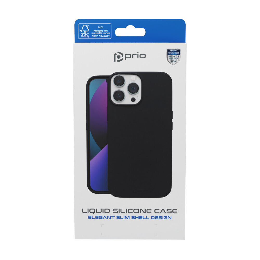 prio Silikonschutzhülle / Case für Samsung S23 FE schwarz