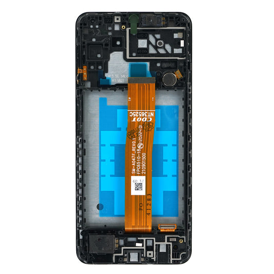 Display + Rahmen + Kleinteile (Kleber, Flex, Lautsprecher, Vibrator) SM-A047F Galaxy A04s (EU) schwarz