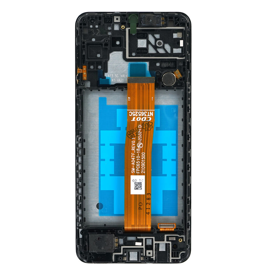 Display + Rahmen + Kleinteile (Kleber, Flex, Lautsprecher, Vibrator) SM-A047F Galaxy A04s (EU) schwarz