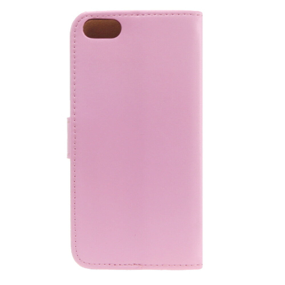 Slim Leder Book Case Handyhülle für iPhone 5c Pink