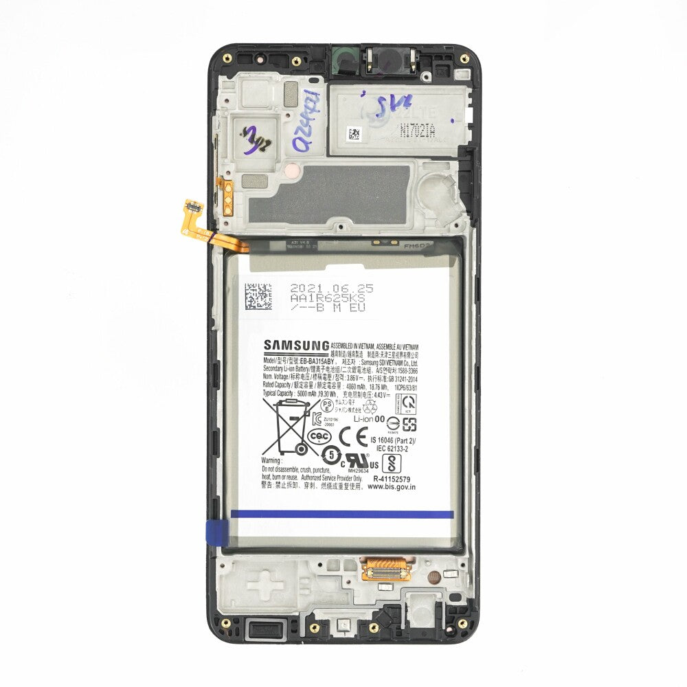Samsung Display + Rahmen + Akku A225 Galaxy A22 schwarz GH82-26241A