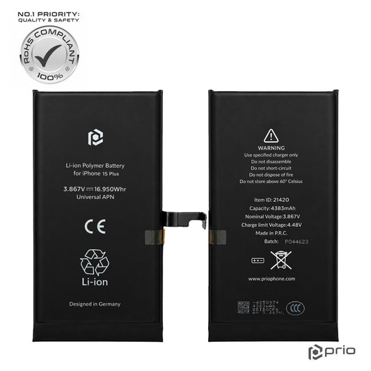 prio Akku für iPhone 15 Plus (Universal APN)