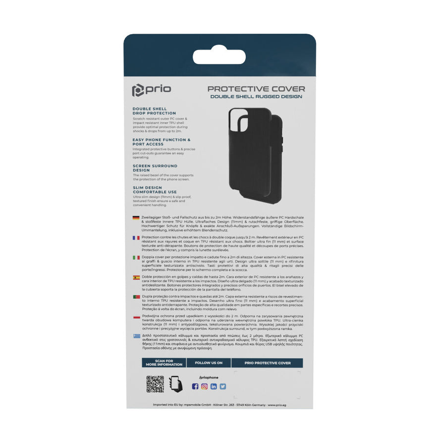 Prio Schutzhülle für Samsung S9 schwarz