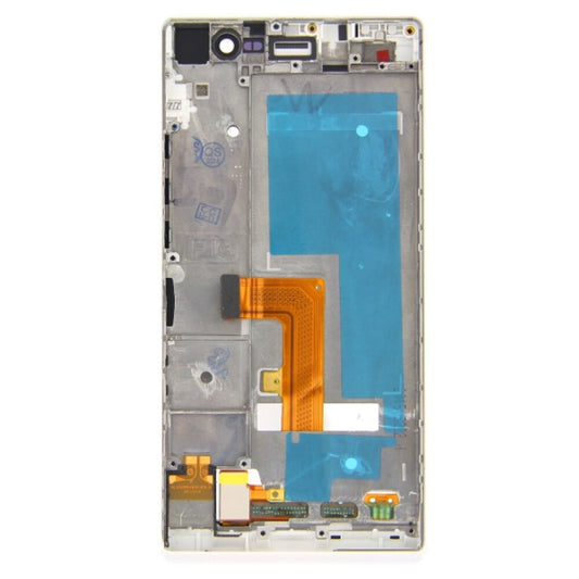 Display für Huawei P7 LCD + Rahmen Weiß Touch Ersatz