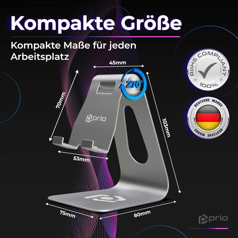 prio Metal Smartphone Halterung silber