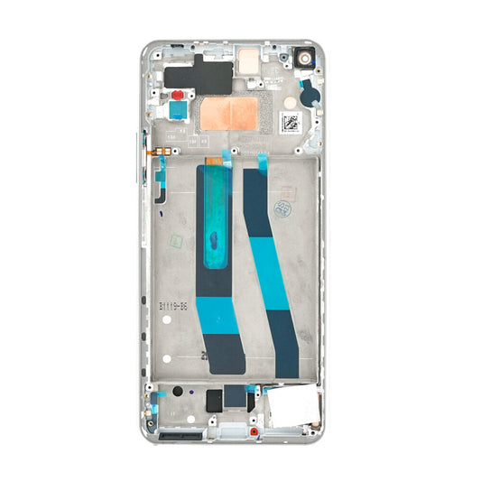Original Display für Xiaomi 11 Lite 5G NE LCD + Rahmen Silber Weiß 5600040K9D00