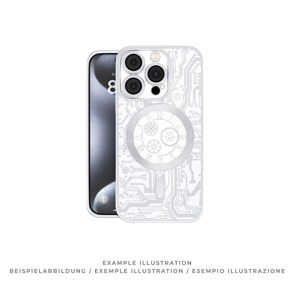 prio elegante Handyhülle MAG für iPhone 14 Pro silber