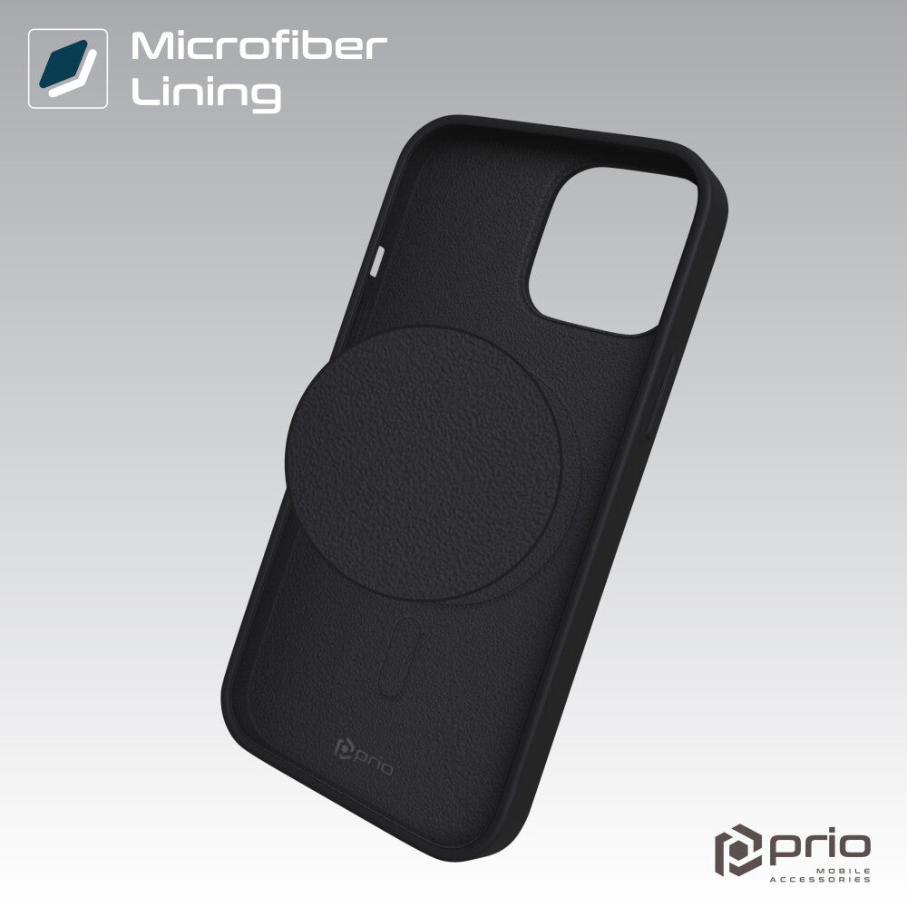 prio Silikonschutzhülle MAG für iPhone 14 Pro Max schwarz