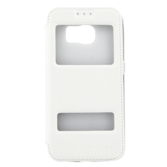 Lux Magnet Flip Handyhülle für Samsung Galaxy S6 weiß