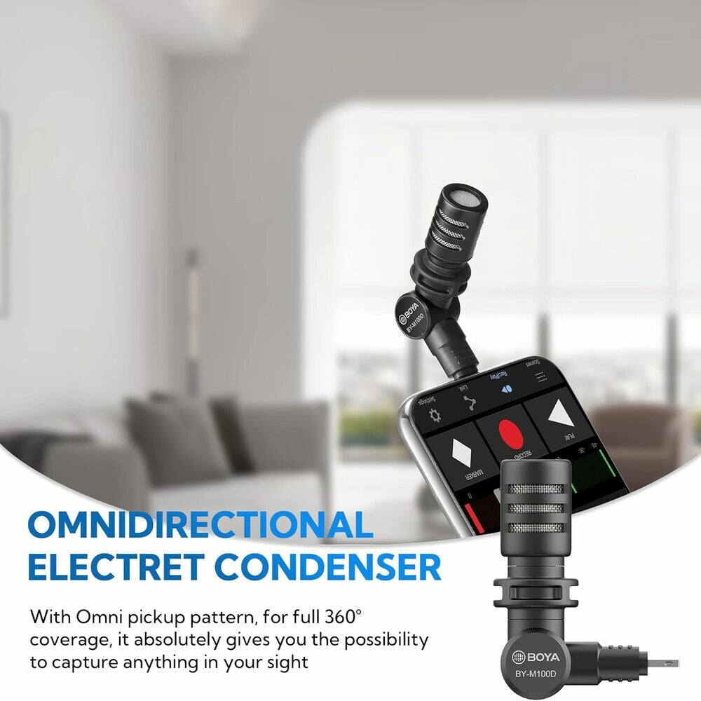 Boya Kabellose Bluetooth Lightning Schwarz Miniatur-Kondensator BY-M100D