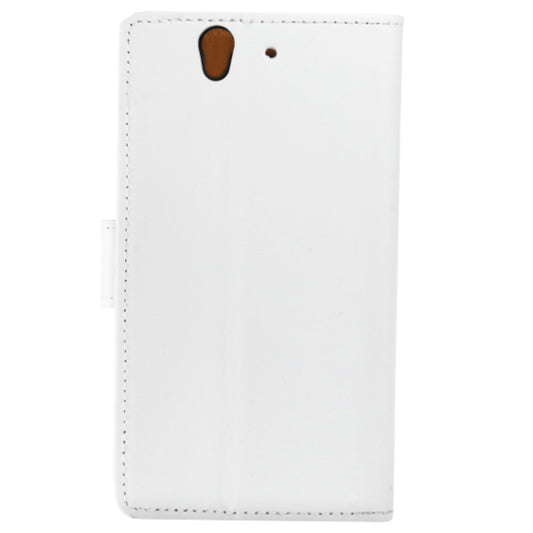 Leder Handyhülle für Sony Xperia Z Weiß 4250710547296