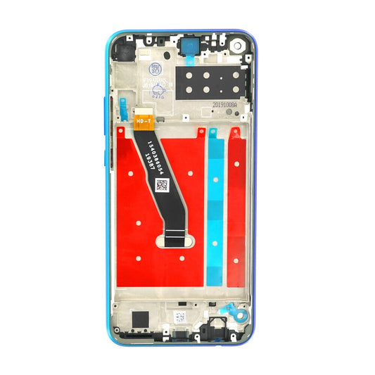 Display für Huawei P40 Lite E LCD + Rahmen Aurora Blau Touch Bildschirm