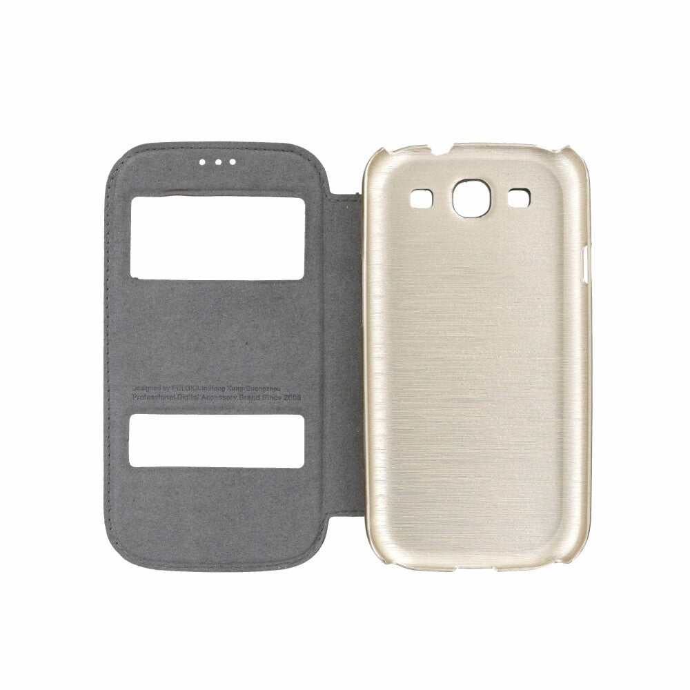 Original Flip Handyhülle für Samsung Galaxy S3 Gold