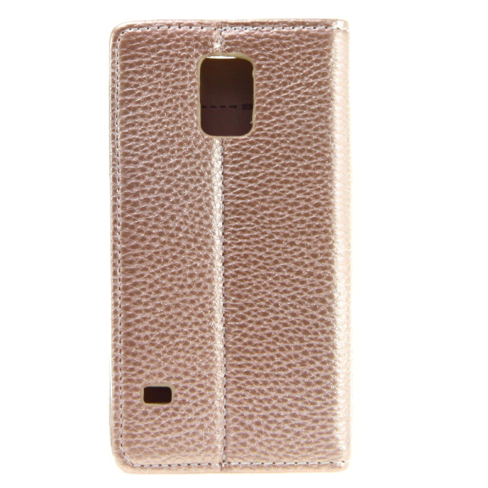 Book Case Handyhülle für Galaxy S5 Gold Schutzhülle Tasche 4250710563838