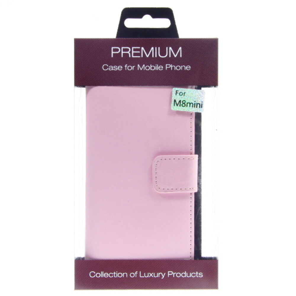 Book Case Handyhülle für HTC M8 mini Rosa 4250710553976