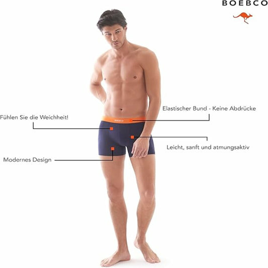 BOEBCO Premium Boxershorts Herren 4er Pack I Modal & Bio-Baumwolle IAtmungsaktiv