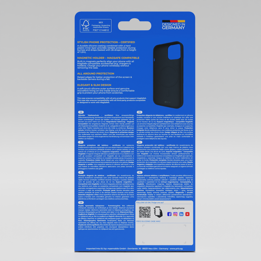 prio Flüssigsilikonhülle MAG für Samsung S26 Ultra schwarz