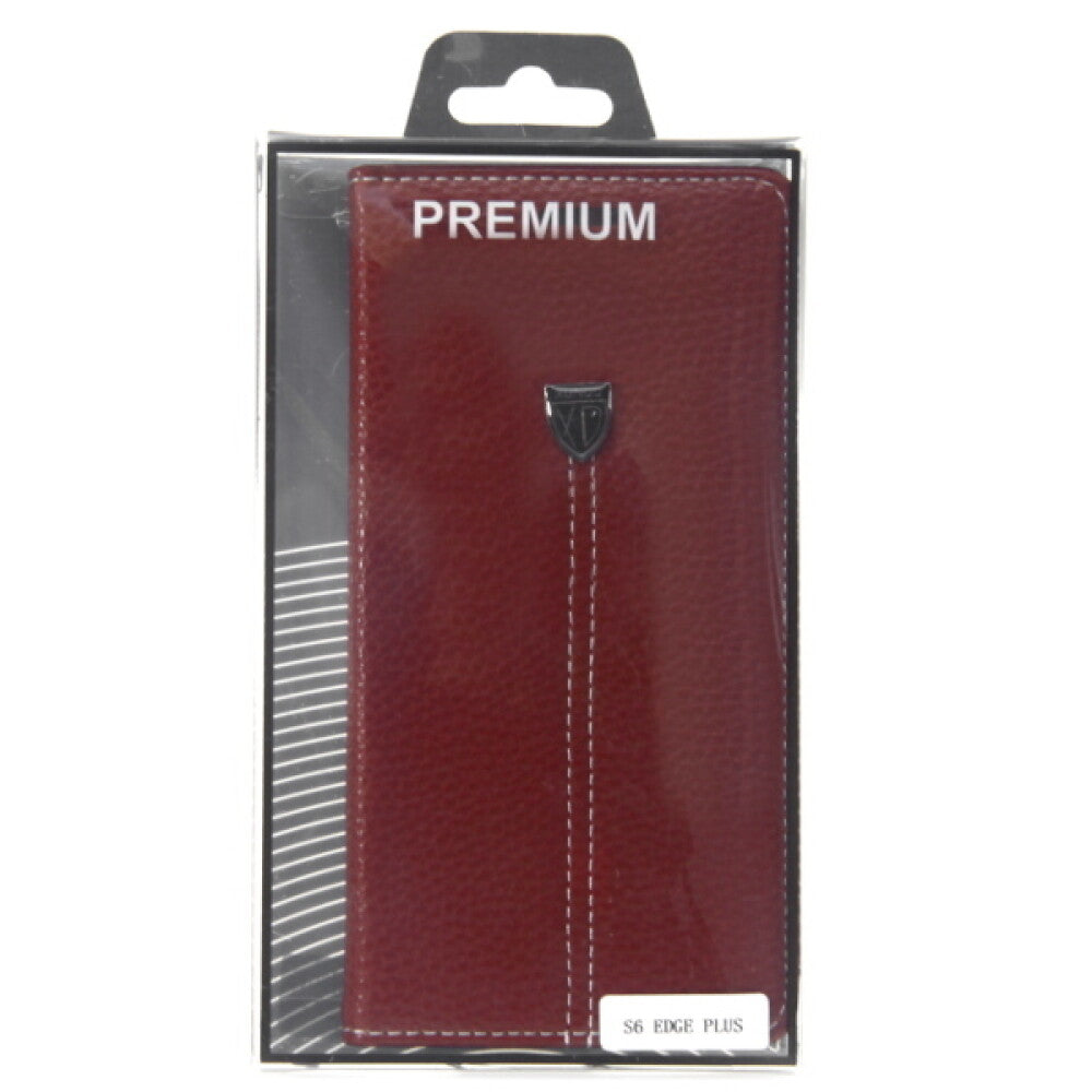 Book Case Handyhülle für Samsung Galaxy S6 Edge Plus Braun