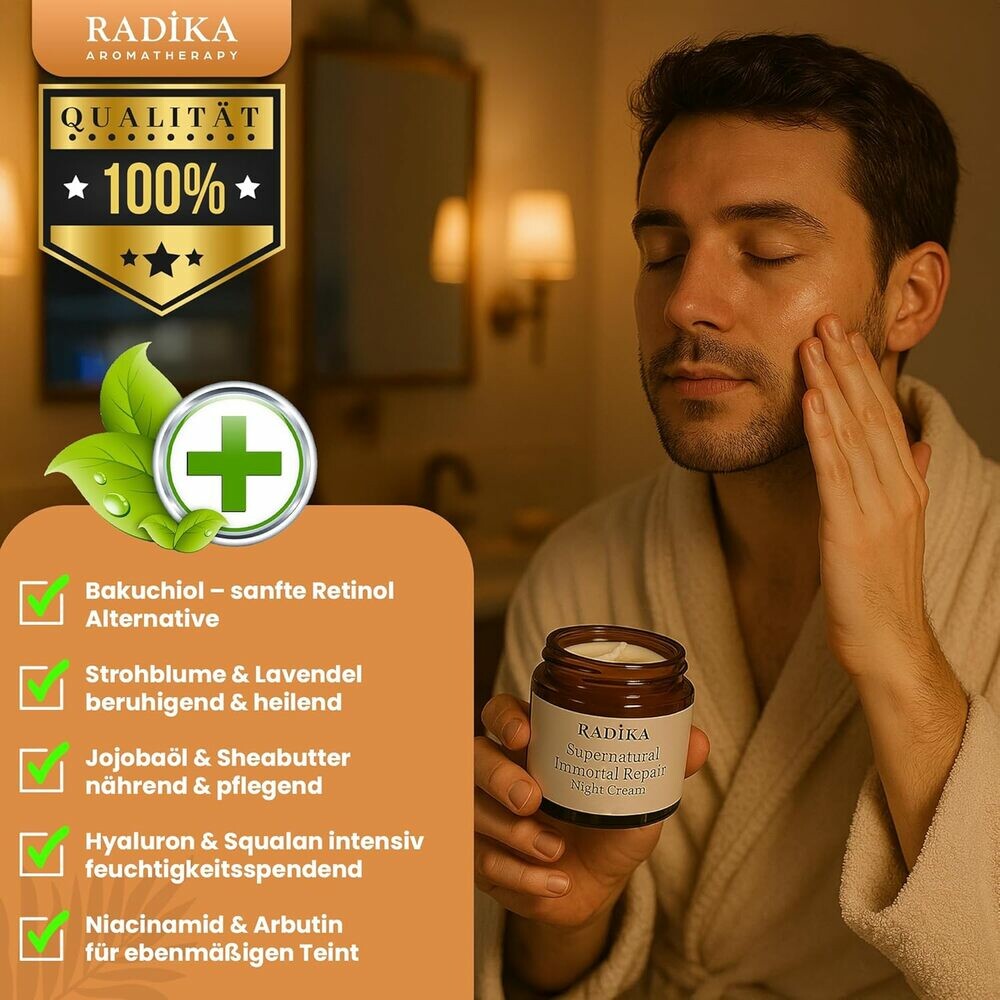 Nachtcreme, Reparierende,100% Rein, BIO, natürlich, 40 gr