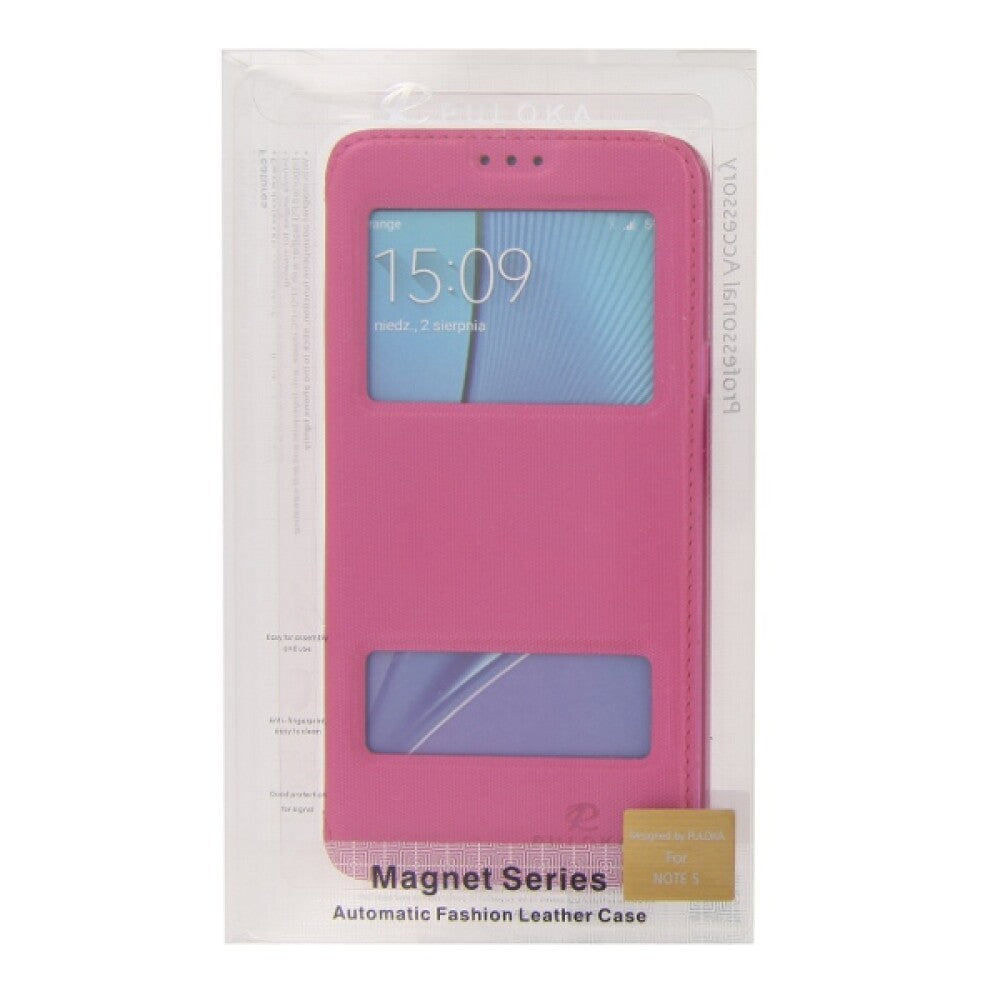 Flip Case Handyhülle für Samsung Galaxy Note 5 Pink Schutz Tasche