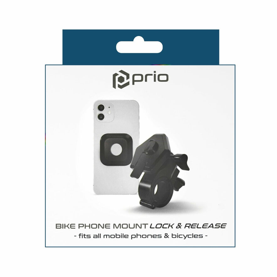 prio Fahrrad-Handyhalterung / Handyhalter mit schneller Lock & Release Funktion